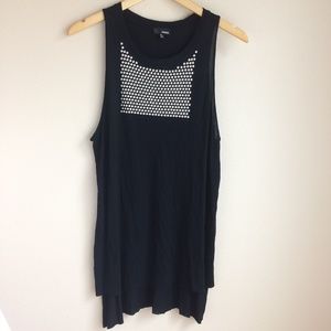 Aritzia wilfred free black studded tank size M